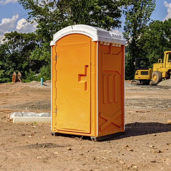 how often are the portable toilets cleaned and serviced during a rental period in Carthage